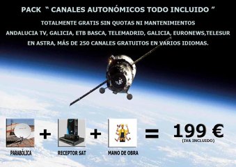 KIT PARABOLICA Y RECEPTOR TODO INCLUIDO