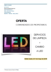 LIMPIEZA + LED
