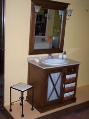 Mueble de baño madera-mimbre