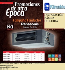 Oferta aire acondicionado por conductos Panasonic