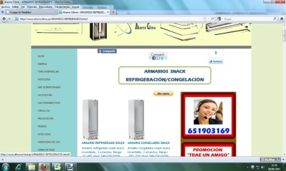 oferta armario refrigerado y congelados snack