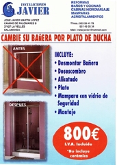 Oferta cambio bañera por plato de ducha