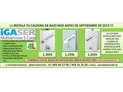 OFERTA EN CALDERAS DE BAJO NOX