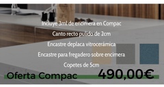 Oferta en Encimera COMPAC. Arena/Ceniza/Plomo