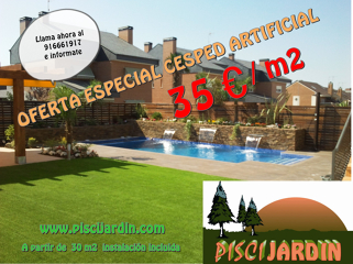 OFERTA ESPECIAL CESPED ARTIFICIAL POR SOLO 35 € / m2 