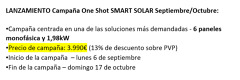 Oferta instalación 6 paneles solares (1,98kW) 3.990€ precio final