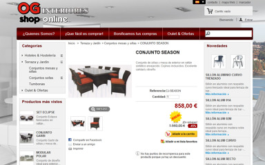 Oferta mobiliario jardín y terraza