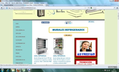 oferta venta mural refrigerada para alimentación, bebidas y verduras