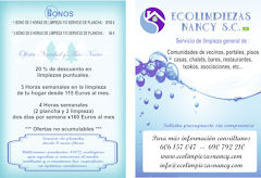 OFERTAS BONOS DE LIMPIEZA DE NAVIDAD Y AÑO NUEVO
