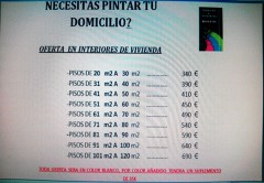 OFERTAS PINTURA INTERIOR DE VIVIVENDAS