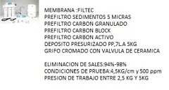 OSMOSIS INVERSA 5 ETAPAS (instalacion incluida )