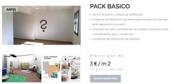 PACK BÁSICO. 5 €/m2.  Proyecto de interiorismo y decoración.