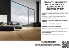 PARQUET SUMINISTRO E INSTALACIÓN NUEVO LAMINADO AC5 Y RODAPIÉS EN MDF