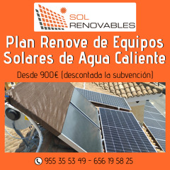 Plan Renove de equipos solares de agua caliente