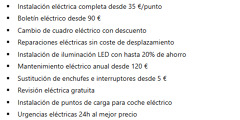 Promociones en Electricidad y Mantenimiento
