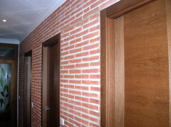 puerta roble teñido