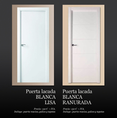 Puertas lacadas blancas