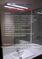 REFORMA DE BAÑO DESDE 3.200 €