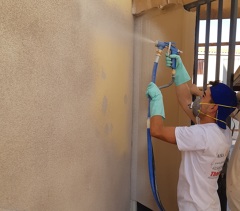 Rehabilitacion de fachada con corcho proyectado ecologico