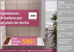 Sustitución Bañera por plato de ducha