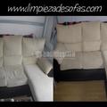 Limpieza de sofás con chaise longue
