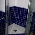Revestimiento de baño azul