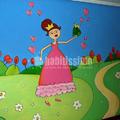 Mural infantil princesa y sapo