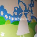 Mural infantil princesa y sapo