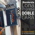 Banderola de lona con mastiles