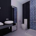 baño azul