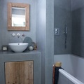 baño microcemento gris