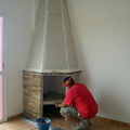 Construcción de una chimenea en casa particular