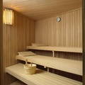 Interior de sauna finlandesa 