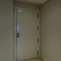 Puerta de entrada lisa lacada.