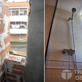 Reforma integral de vivienda por Traber Obras - baño antes y después.