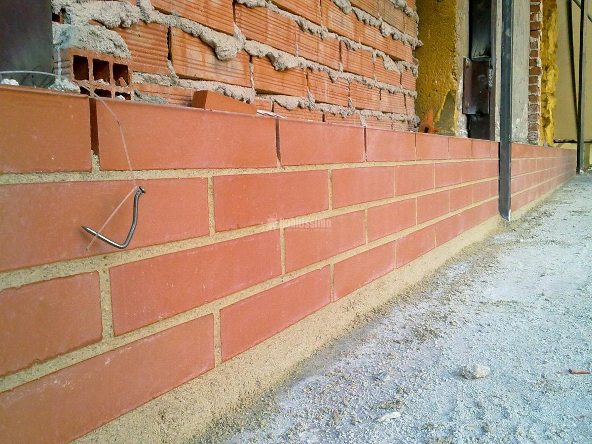 Colocación de ladrillo visto