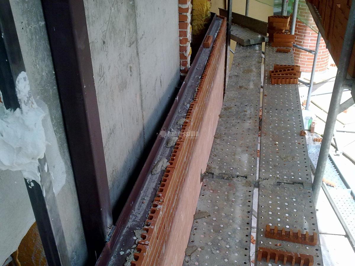 Colocación de ladrillo visto