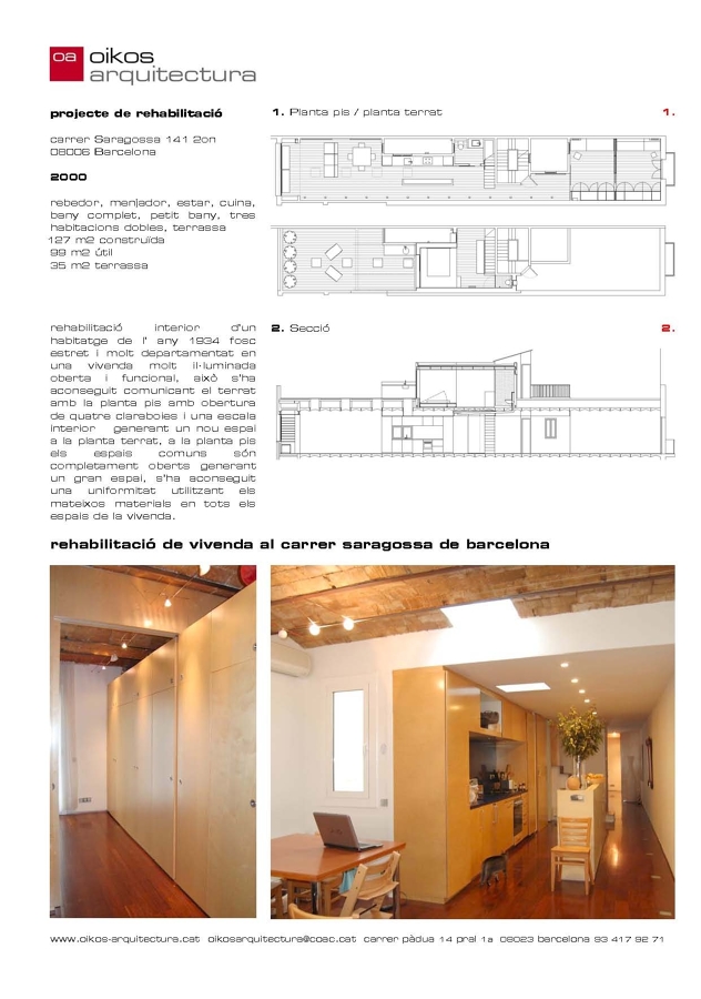 Rehabilitacio vivenda carrer Saragossa a Barcelona