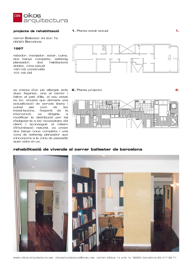 Rehabilitació de vivenda carrer Ballester