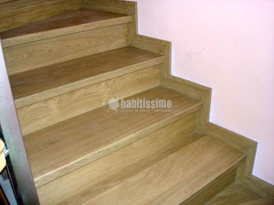 Forrado de escalera con laminado de Quick Step