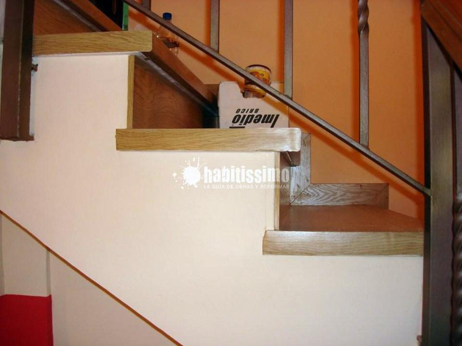 Forrado de escalera con laminado de Quick Step