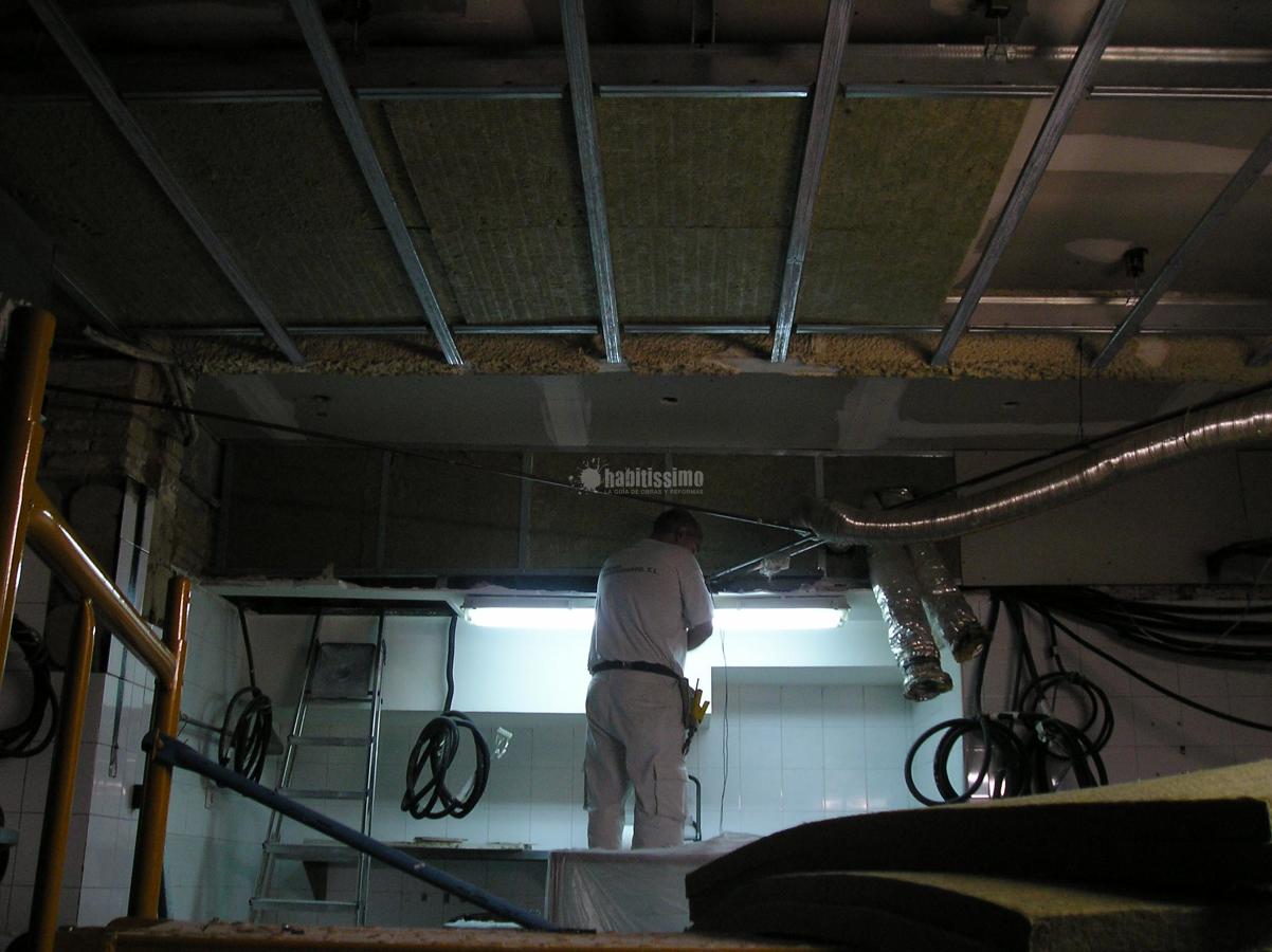 Techo acústico restaurante