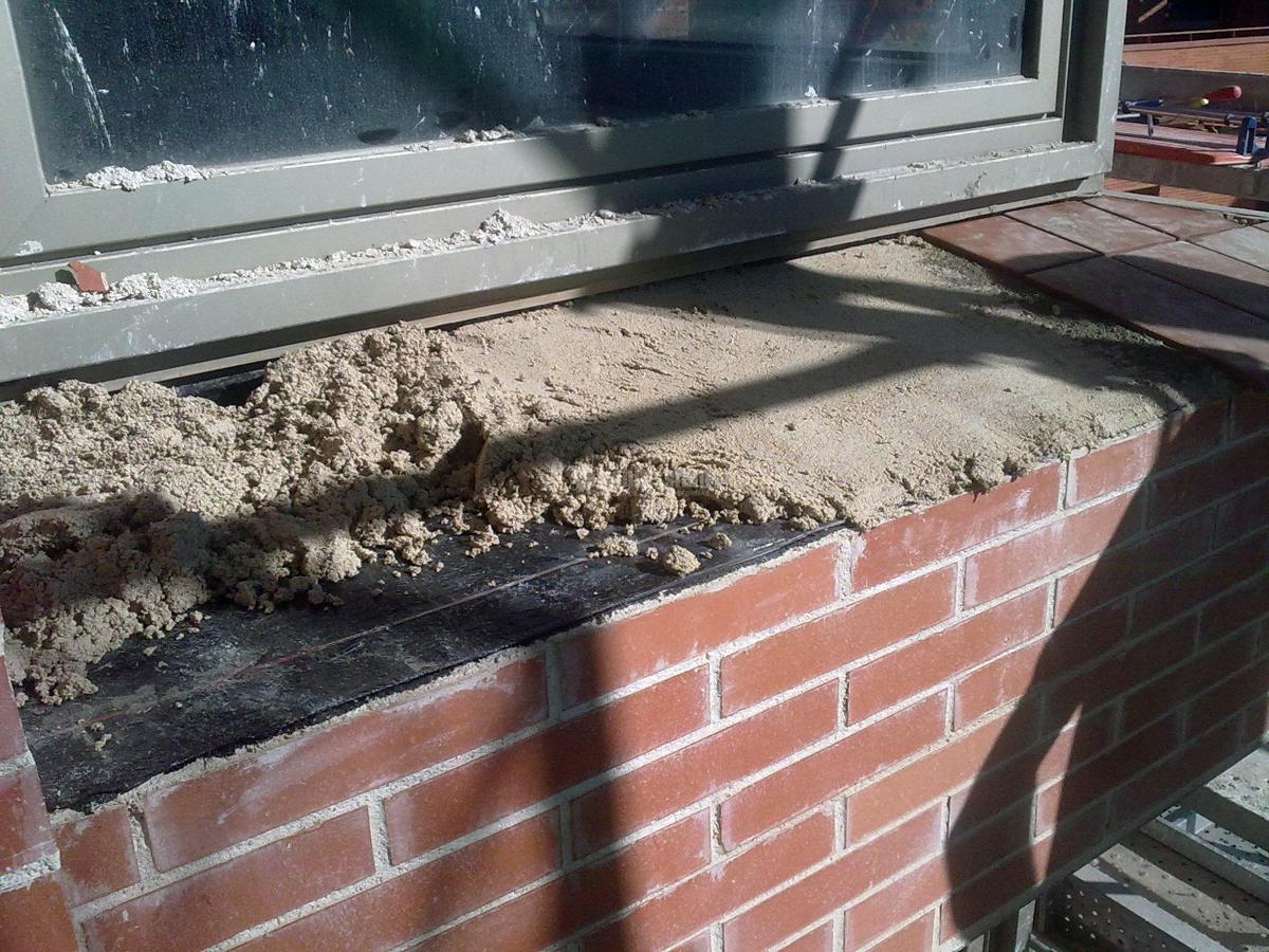 Colocación de ladrillo visto