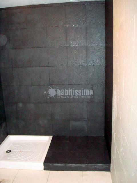 Reforma total baño y estanterías en Pladur