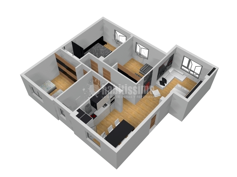 Reforma piso en la calle El Entrego. Gijón