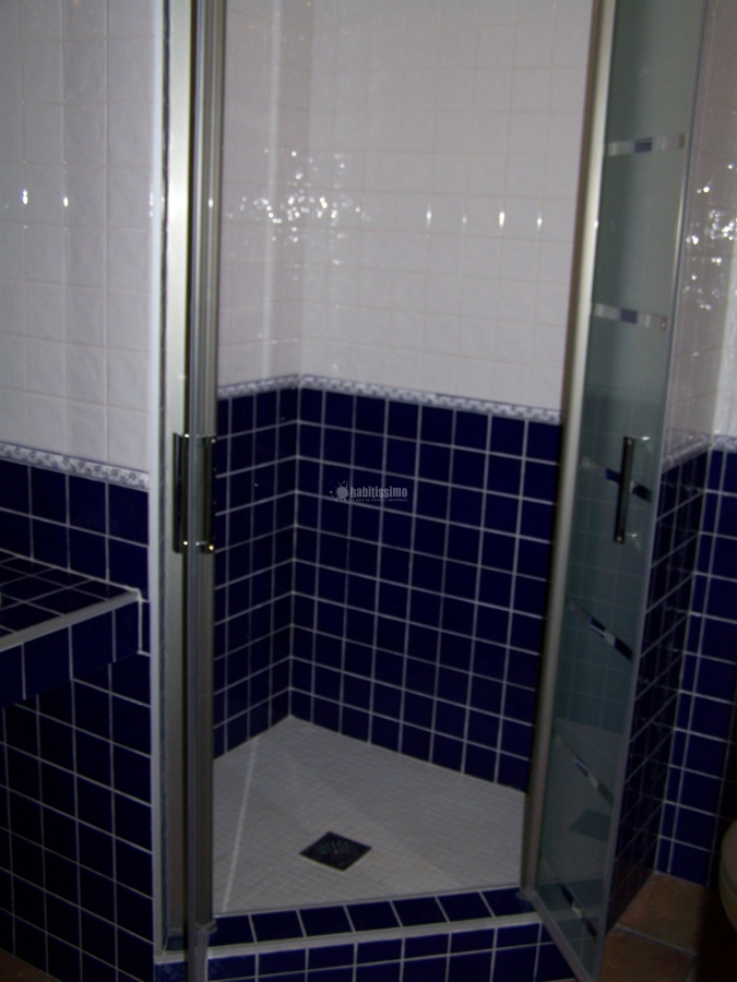 Revestimiento de baño azul