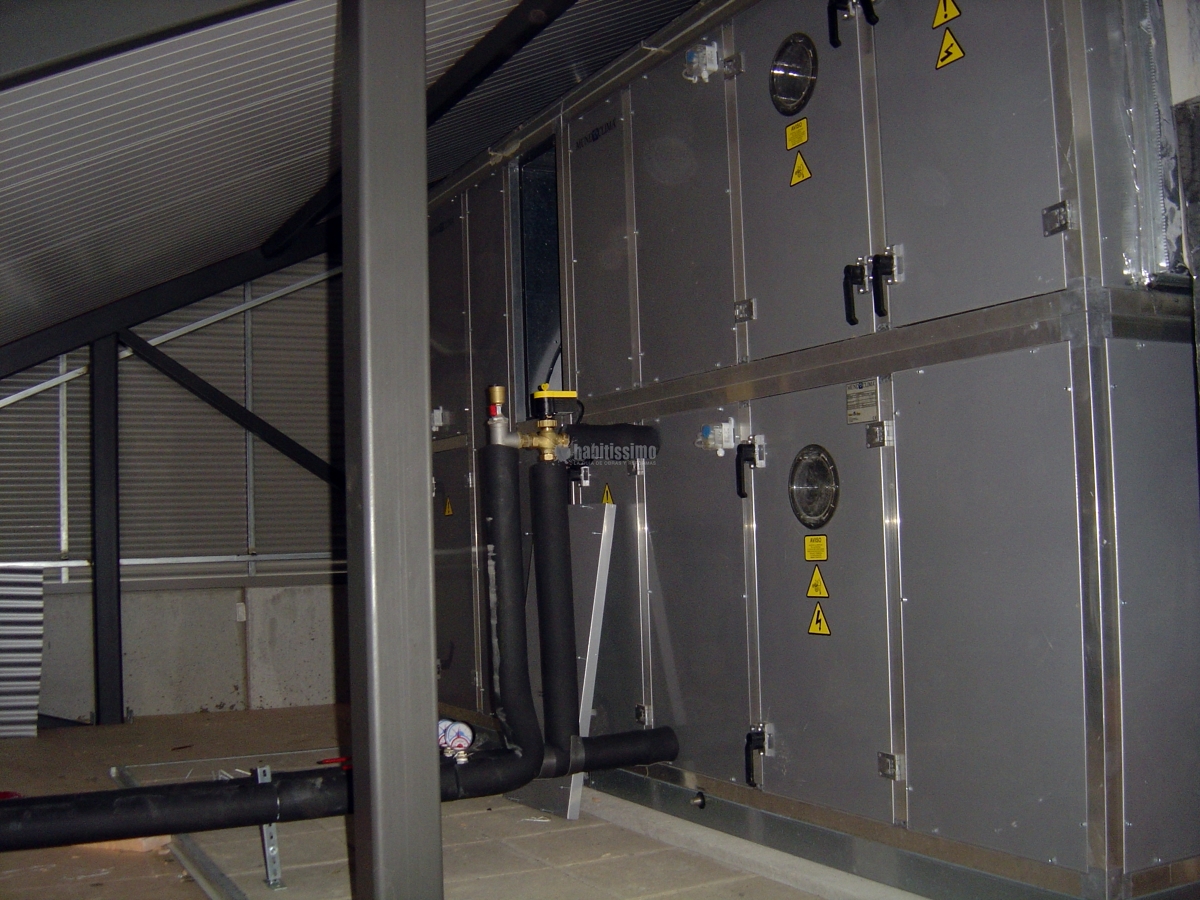 Calefacción y agua caliente en un colegio