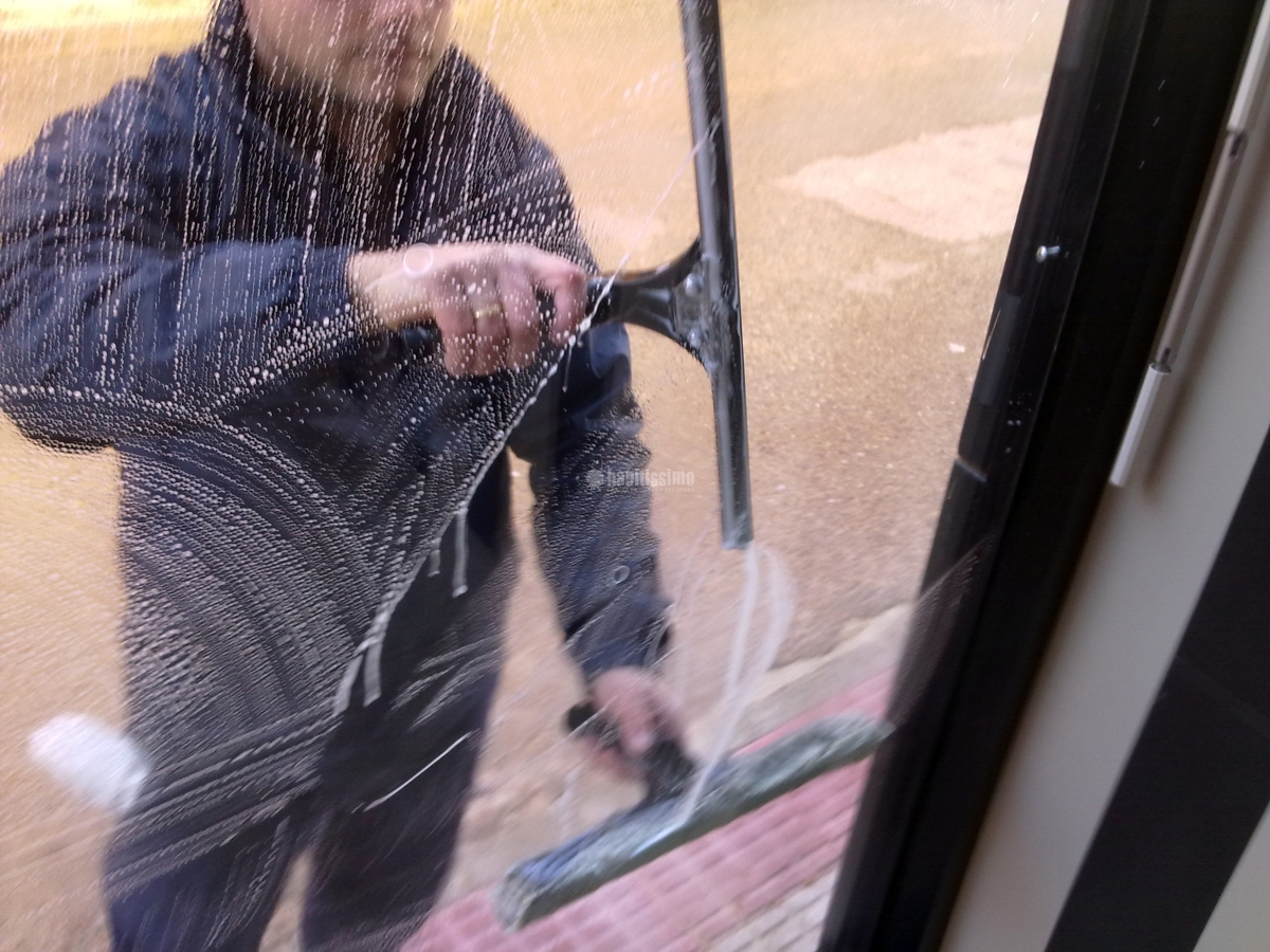 Limpieza de cristales en altura