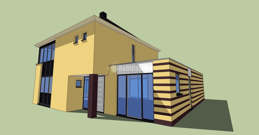 Dibujo En 3D De Vivienda Existente