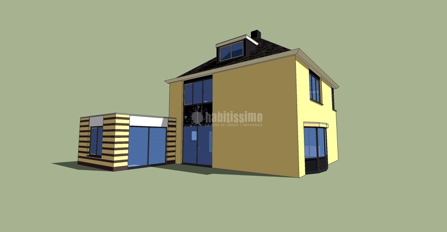 Dibujo En 3D De Vivienda Existente